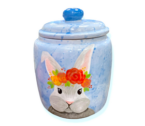 Creekside Watercolor Bunny Jar