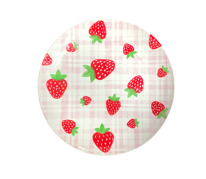 Creekside Strawberry Plaid Plate