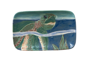 Creekside Swimming Turtle Plate