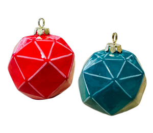 Creekside Jewel Toned Faceted Ornament