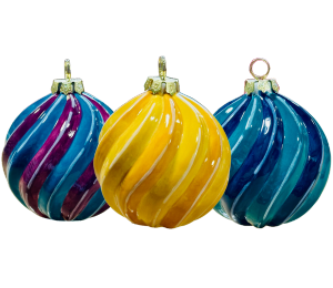 Creekside Jewel Toned Spiral Ornament